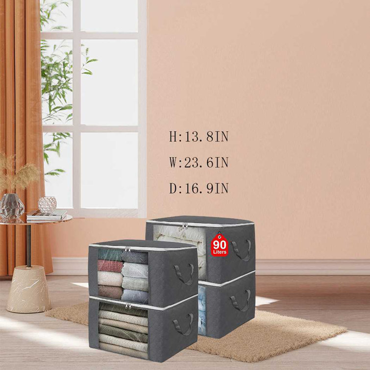 Latitude Run® Linen Storage Box Set Wayfair